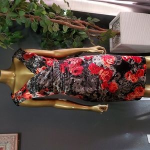 Boston Proper Satin Shadow Rose Dress Size 18